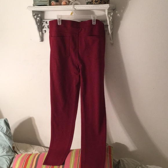 New Size Large Burgundy Skinny Pants - Picture 2 of 2